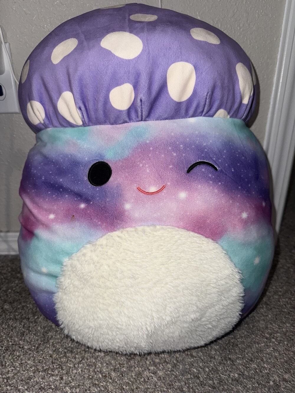 Squishmallow Official Kellytoy 16” Unai The Mushroom Excellent Used Condition